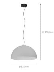 Eglo Black Gaetano 1 Large Steel Dome Pendant Ceiling Light - Image 5 of 5