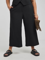 Simply Be Black Culotte Workwear Trousers - Image 2 of 4