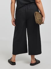 Simply Be Black Culotte Workwear Trousers - Image 3 of 4