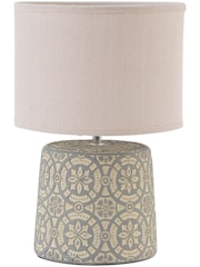 Libra Interiors Cream Vedder Concrete Lamp - Image 2 of 2