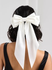 Jon Richard White Satin Bow - Image 1 of 3