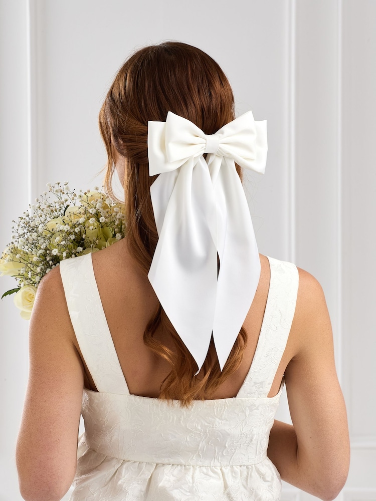 Jon Richard White Satin Bow - Image 3 of 3