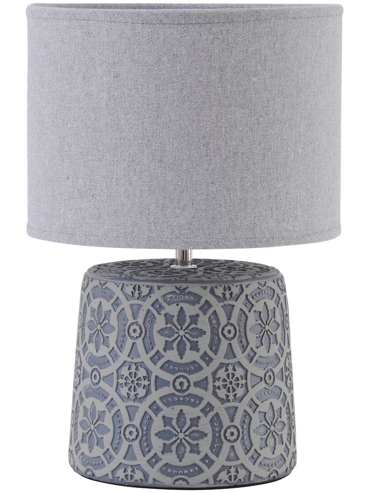 Libra Interiors Grey Vedder Concrete Lamp - Image 2 of 2