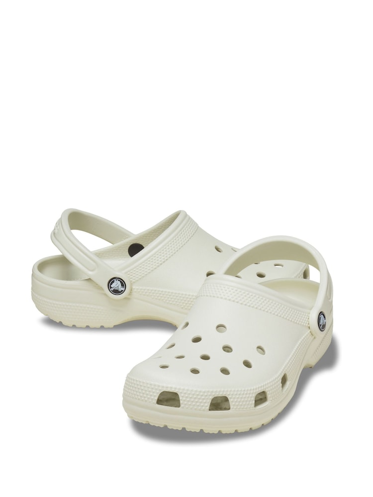 Crocs Off White Adults Classic Clogs - Image 5 of 7