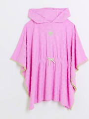 River Island Pink Shell Towelling Poncho - Image 1 of 3