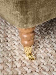 Plush Chenille Moss Green Delia Grande Accent Chair - Image 2 of 11