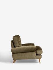 Plush Chenille Moss Green Delia Grande Accent Chair - Image 8 of 11