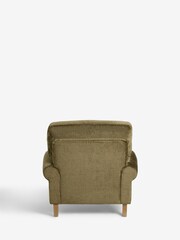 Plush Chenille Moss Green Delia Grande Accent Chair - Image 9 of 11
