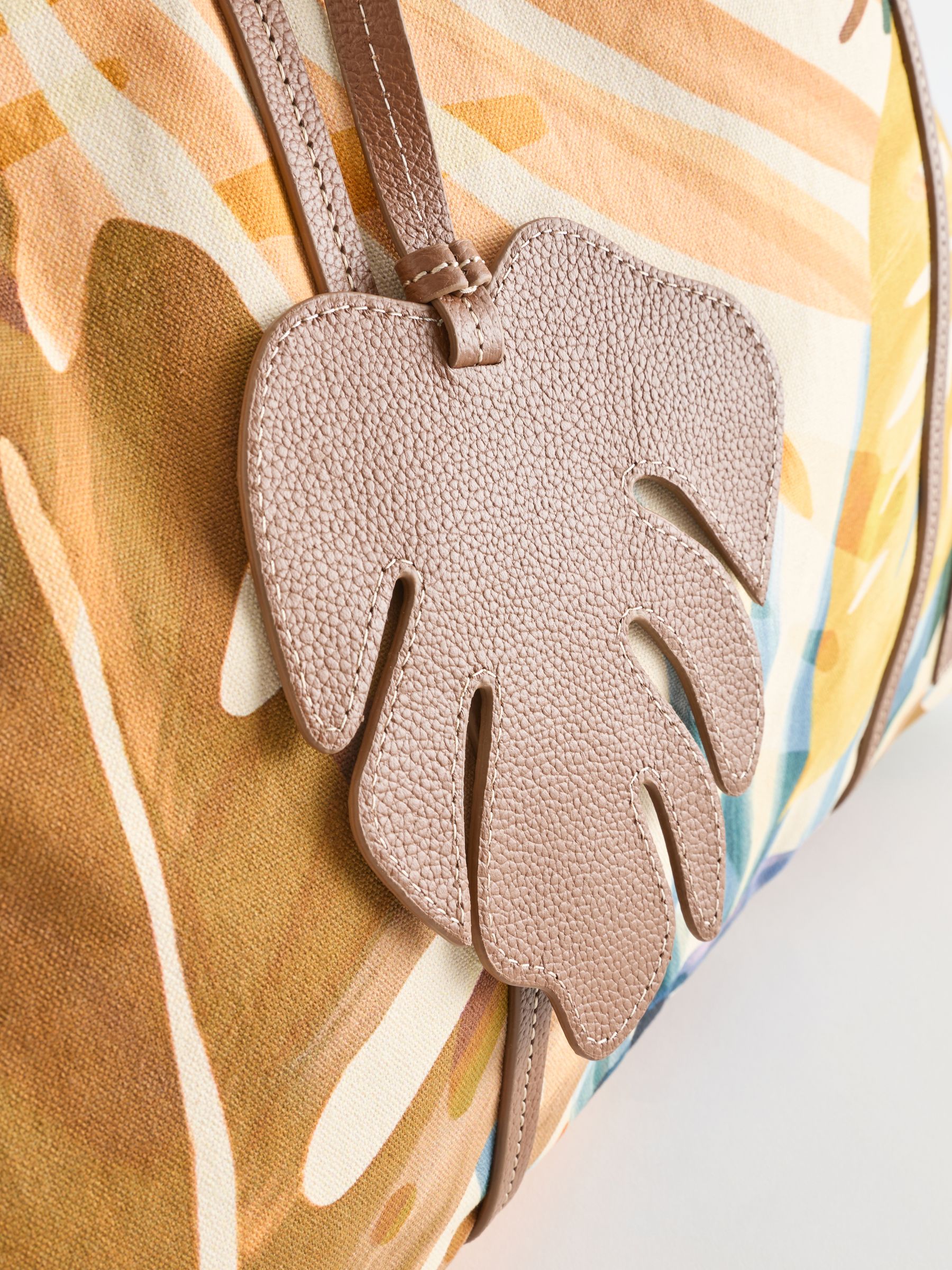 Buy Never Fully Dressed Black Palm Printed Beach Bag from Next Luxembourg