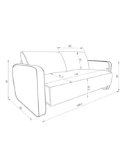 Soft Velvet Marine Blue Arden 3 Seater Sofa - Image 5 of 8
