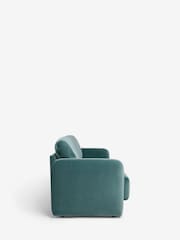 Soft Velvet Marine Blue Arden 3 Seater Sofa - Image 6 of 8