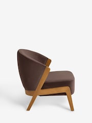 Bronx Frame Soft Velvet Chocolate Brown Turner Wooden Accent Chair - Image 7 of 9