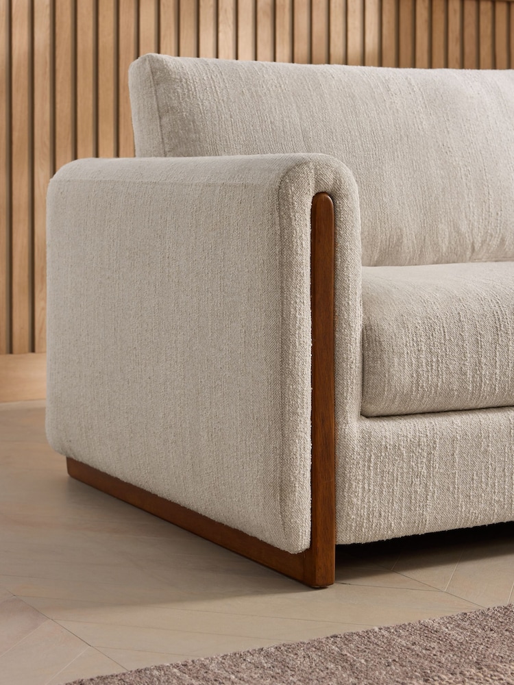 Smart Boucle Oyster Natural Selena 3 Seater Sofa - Image 2 of 9