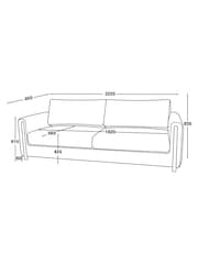 Smart Boucle Oyster Natural Selena 3 Seater Sofa - Image 4 of 9