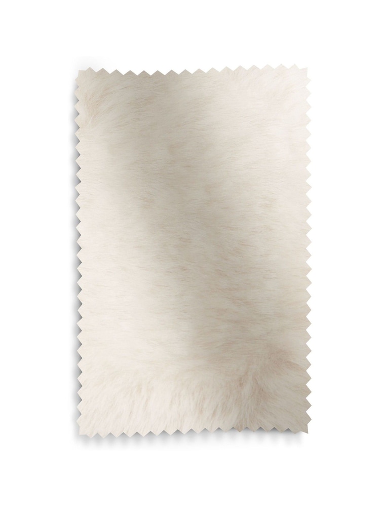 Oslo Faux Fur Light Natural Storage Stool - Image 8 of 8