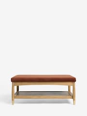Soft Velvet Rust Brown Flinton Upholstered Coffee Table - Image 5 of 9