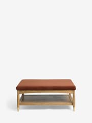 Soft Velvet Rust Brown Flinton Upholstered Coffee Table - Image 6 of 9