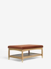 Soft Velvet Rust Brown Flinton Upholstered Coffee Table - Image 7 of 9
