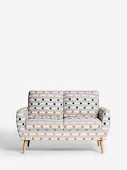 Chunky Stripe Geo Grey Oak Effect Leg Wilson Compact 2 Seater Sofa in a Box - Image 3 of 7