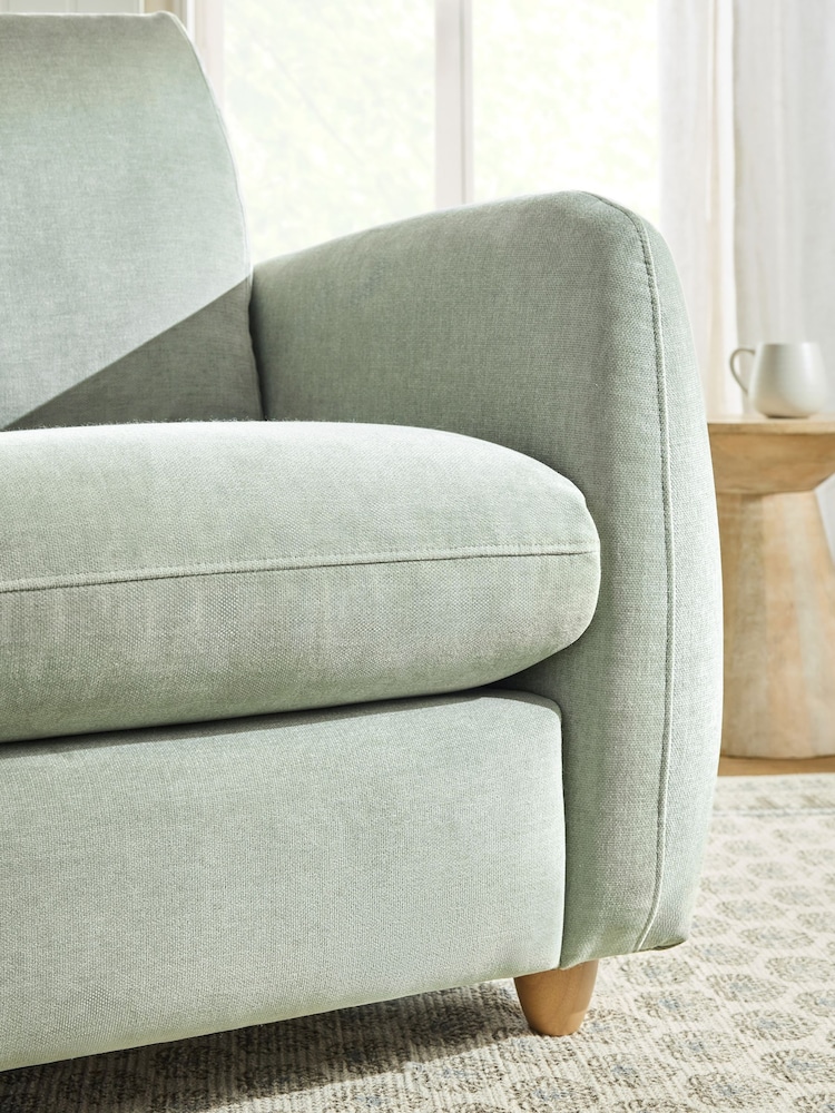 Fine Chenille Mint Green Lennox Arm Chair - Image 2 of 10