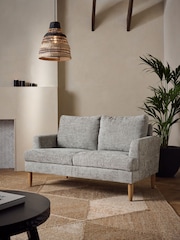 Chunky Chenille Light Grey Murphy Compact 2 Seater Sofa In A Box - Image 1 of 9