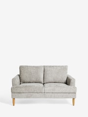 Chunky Chenille Light Grey Murphy Compact 2 Seater Sofa In A Box - Image 3 of 9