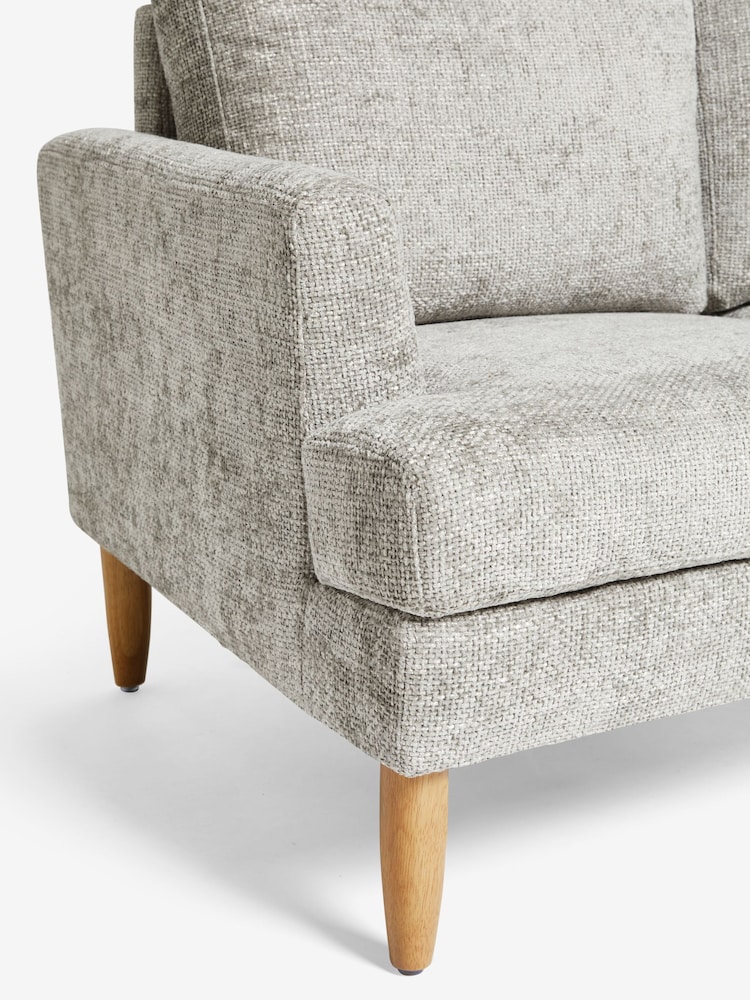 Chunky Chenille Light Grey Murphy Compact 2 Seater Sofa In A Box - Image 8 of 8