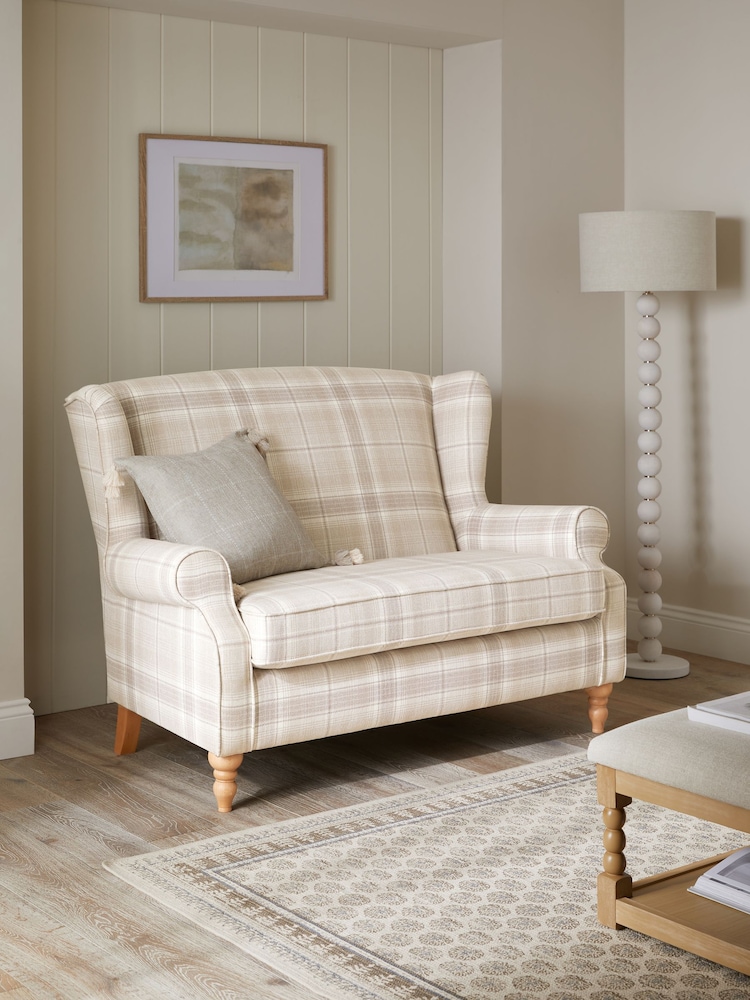 Versatile Check Light Natural Sherlock Small Sofa - Image 1 of 10