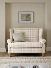 Versatile Check Light Natural Sherlock Small Sofa - Image 2 of 10