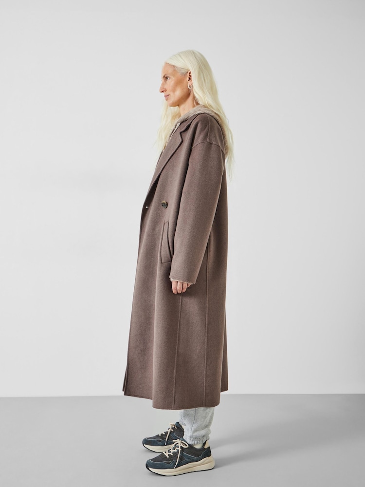 Hush Brown Iris Relaxed Long Coat - Image 1 of 1