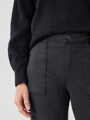 Hush Black Riley Washed Cargo Trousers - Image 4 of 5