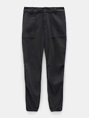Hush Black Riley Washed Cargo Trousers - Image 5 of 5