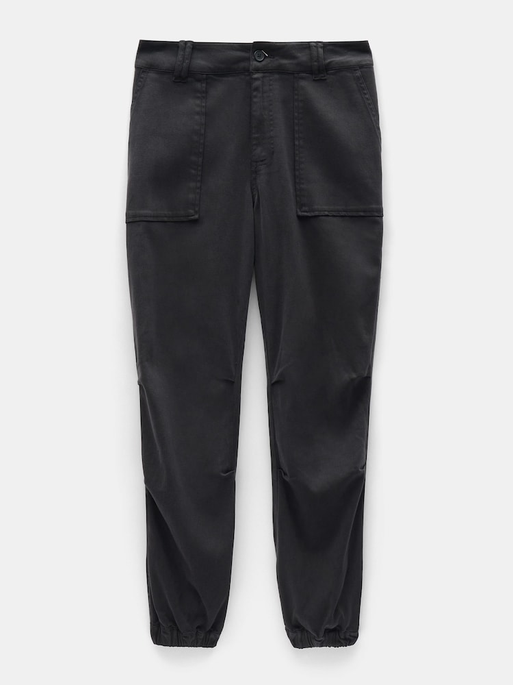 Hush Black Riley Washed Cargo Trousers - Image 5 of 5