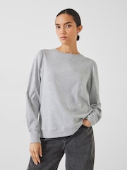 Gris - Hush Emily Manche bouffante 100% coton en jersey - Image 1 of 5