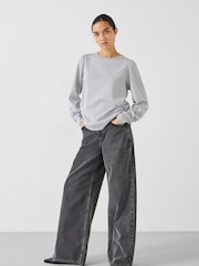 Gris - Hush Emily Manche bouffante 100% coton en jersey - Image 2 of 5