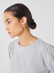 Gris - Hush Emily Manche bouffante 100% coton en jersey - Image 4 of 5