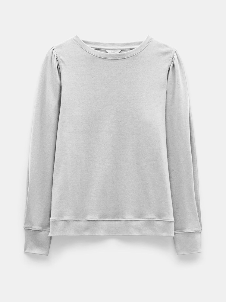 Gris - Hush Emily Manche bouffante 100% coton en jersey - Image 5 of 5