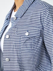 Roman Blue Gingham Stretch Denim Jacket - Image 5 of 5