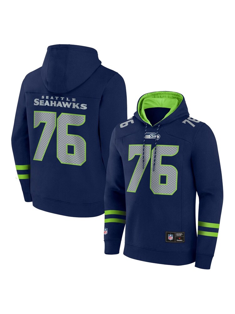 Fanatics Blue NFL Seattle Seahawks Foundations Pullover Hoodie - Image 1 of 3
