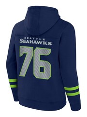Fanatics Blue NFL Seattle Seahawks Foundations Pullover Hoodie - Image 3 of 3
