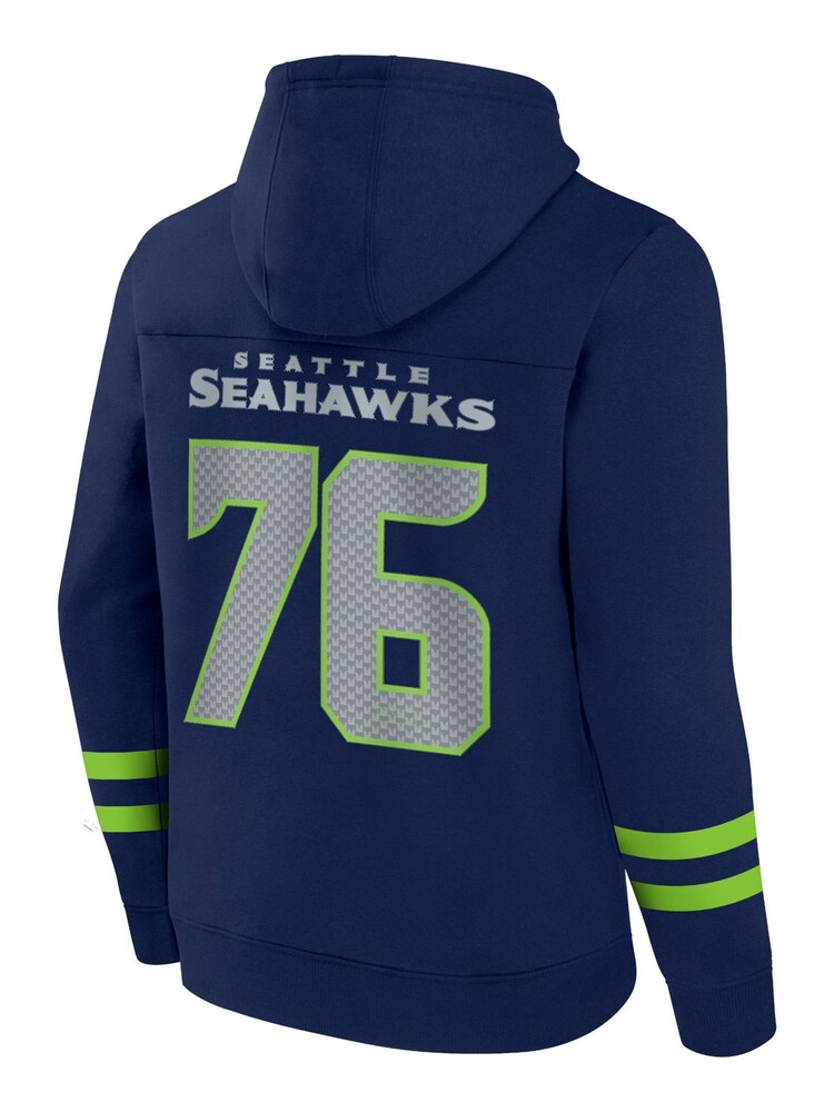 Fanatics Blue NFL Seattle Seahawks Foundations Pullover Hoodie - Image 3 of 3
