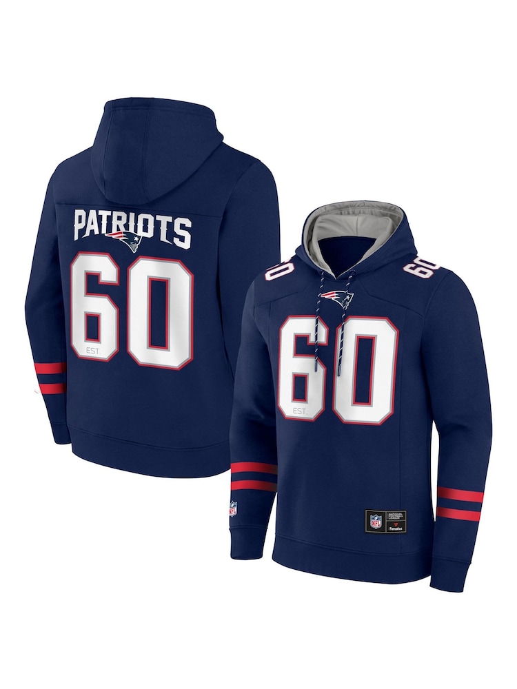 Fanatics Blue New England Patriots Foundations Pullover Hoodie - Image 1 of 3