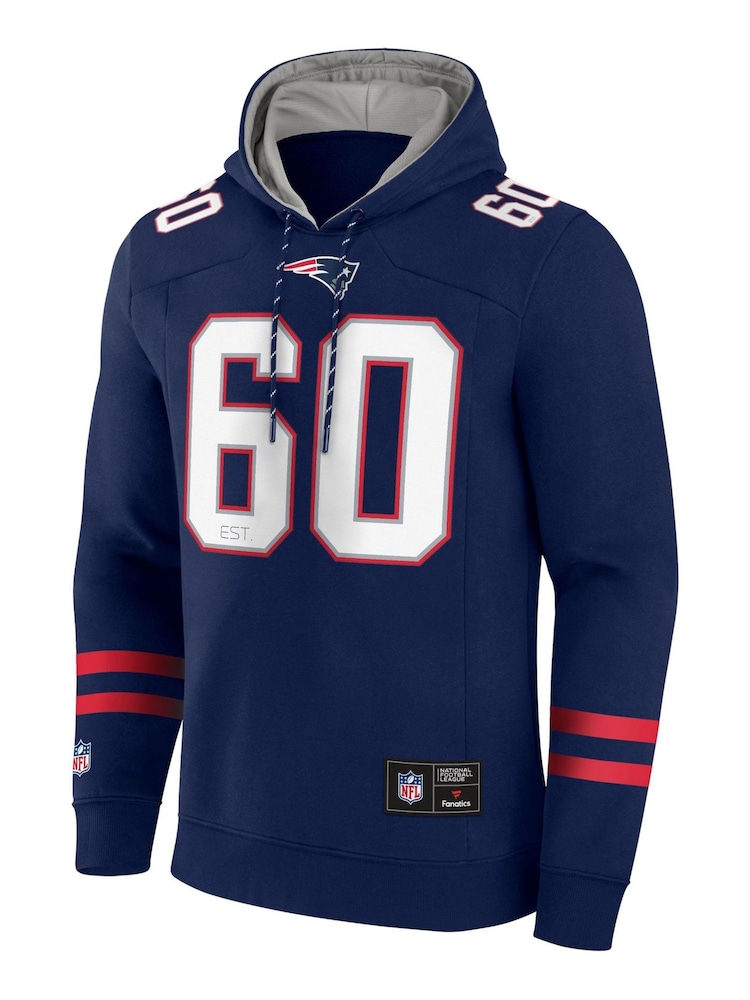 Fanatics Blue New England Patriots Foundations Pullover Hoodie - Image 2 of 3