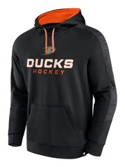Fanatics Anaheim Ducks Pullover Black Fleece Hoodie - Image 2 of 3