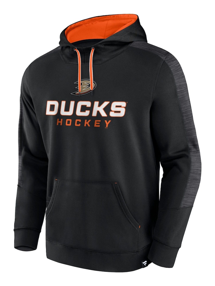 Fanatics Anaheim Ducks Pullover Black Fleece Hoodie - Image 2 of 3