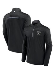 Fanatics NFL Las Vegas Raiders Defender Streaky Poly Quarter Zip Black Top - Image 1 of 3