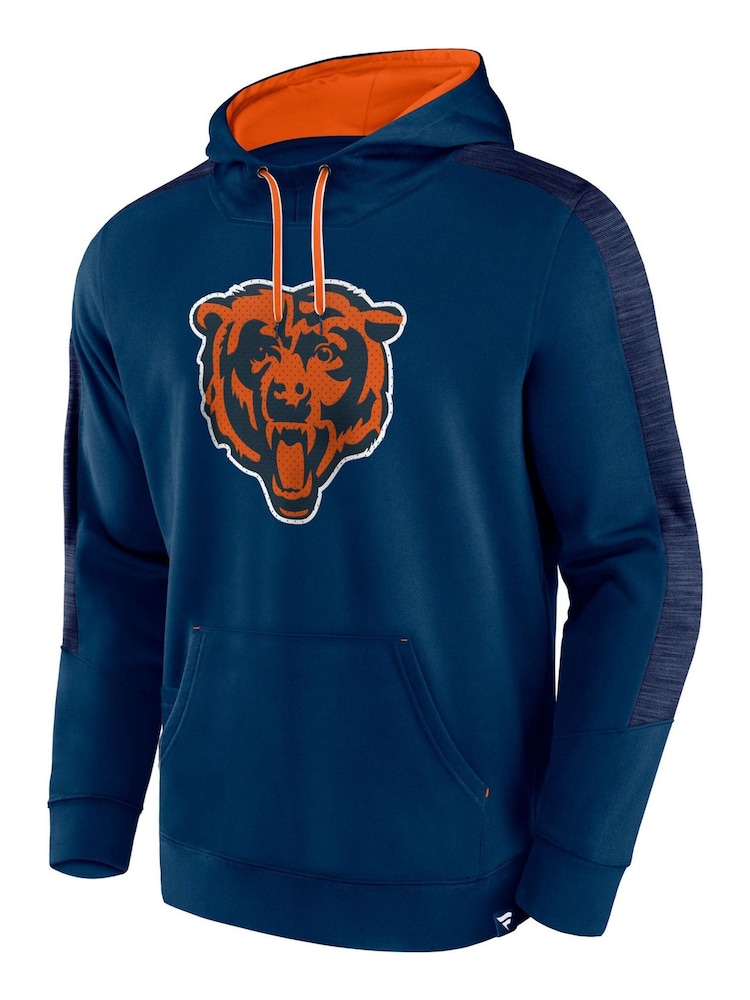 Fanatics Blue NFL Chicago Bears Defender Streaky Poly Fleece Pullover Hoodie - Image 2 of 3