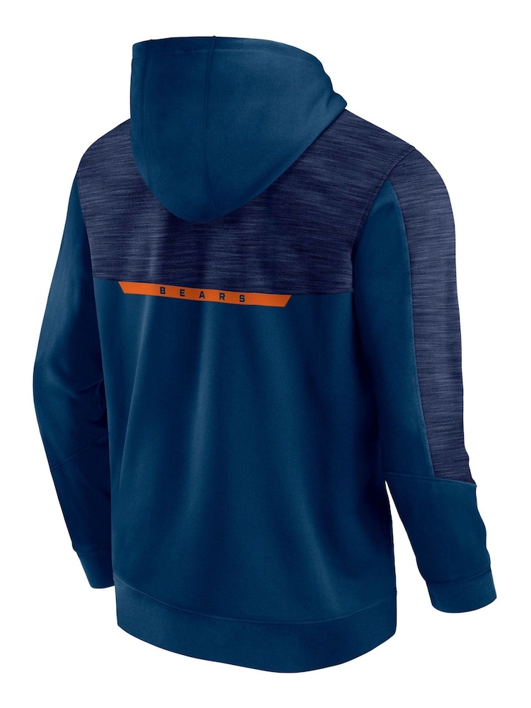 Fanatics Blue NFL Chicago Bears Defender Streaky Poly Fleece Pullover Hoodie - Image 3 of 3