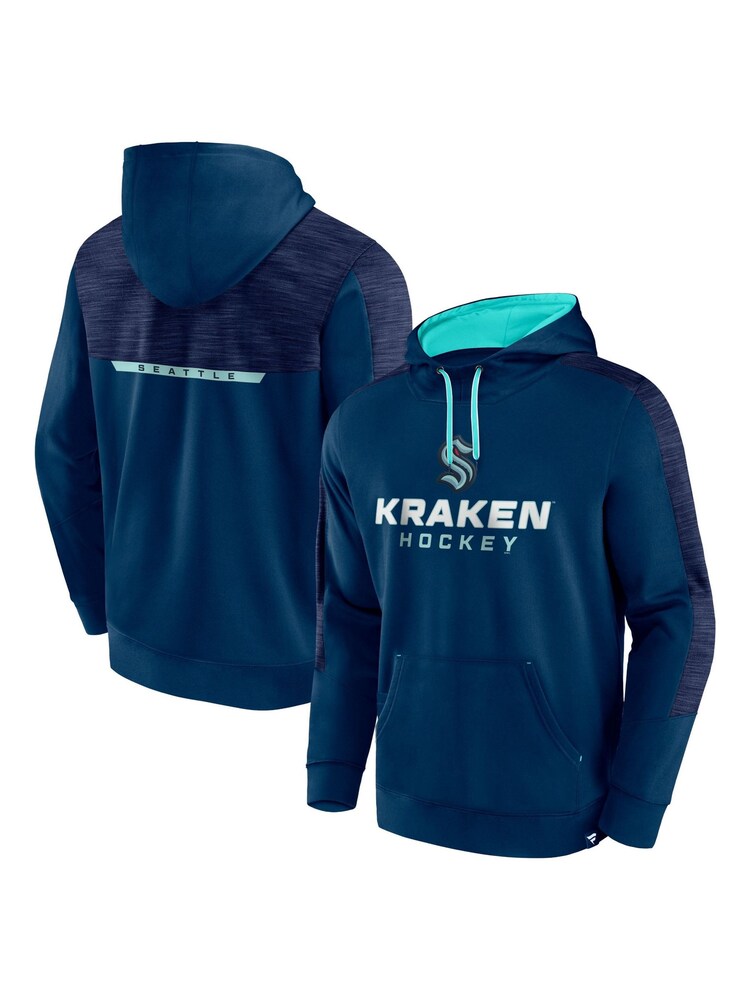 Fanatics Blue Seattle Kraken Pullover Fleece Hoodie - Image 1 of 3