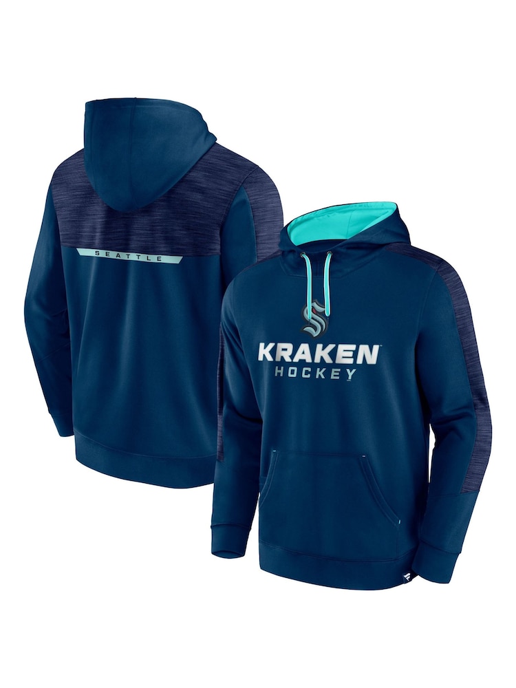 Fanatics Blue Seattle Kraken Pullover Fleece Hoodie - Image 1 of 3 Fanatics Blue Seattle Kraken Pullover Fleece Hoodie - Image 1 of 3